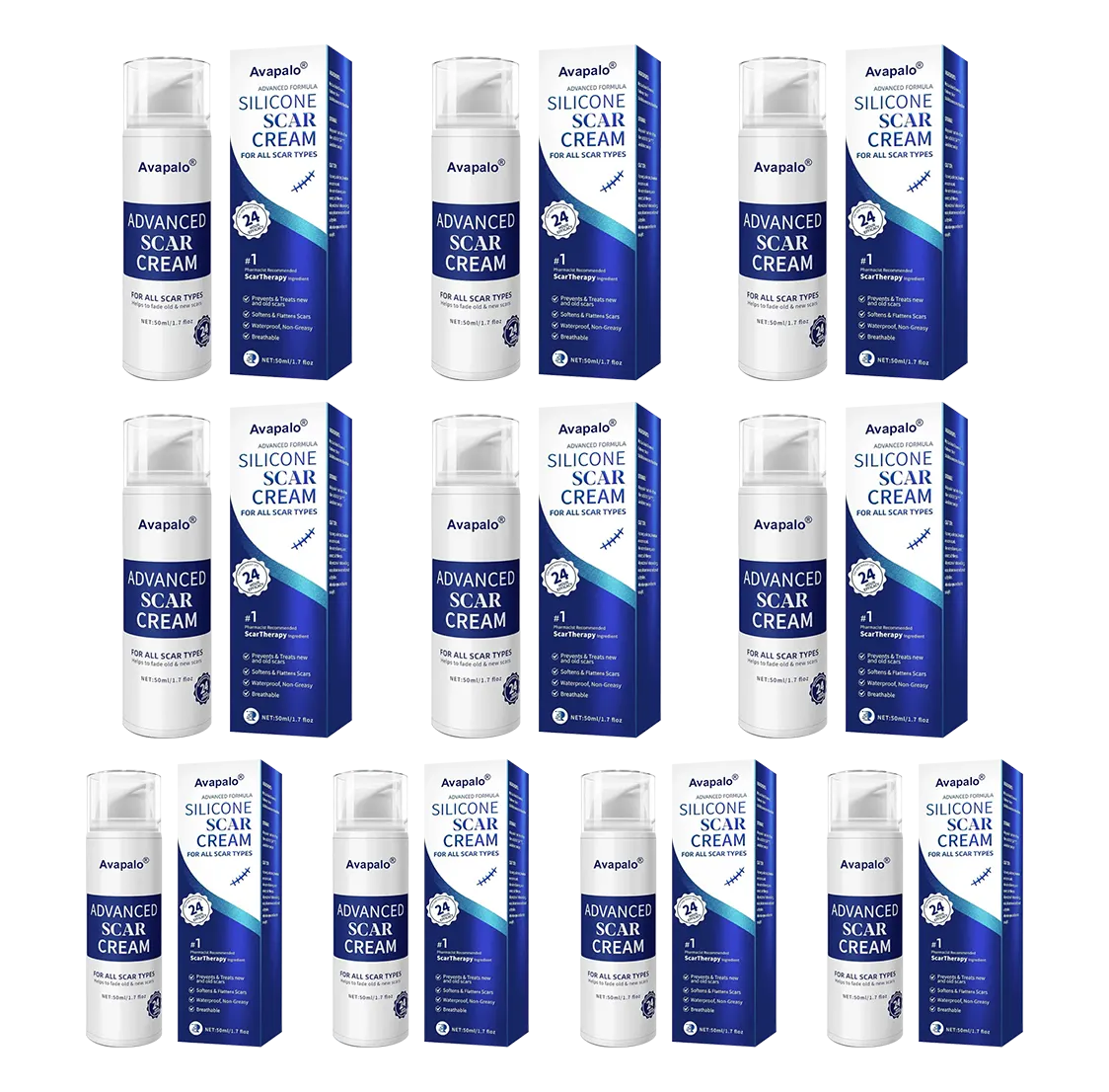 🌸Avapalo® Advanced Silicone Scar Gel – Professional Scar Removal Cream for Surgical Scars, Keloids, Stretch Marks, C-Section & Old or New Scars Repair Treatment (Copy)