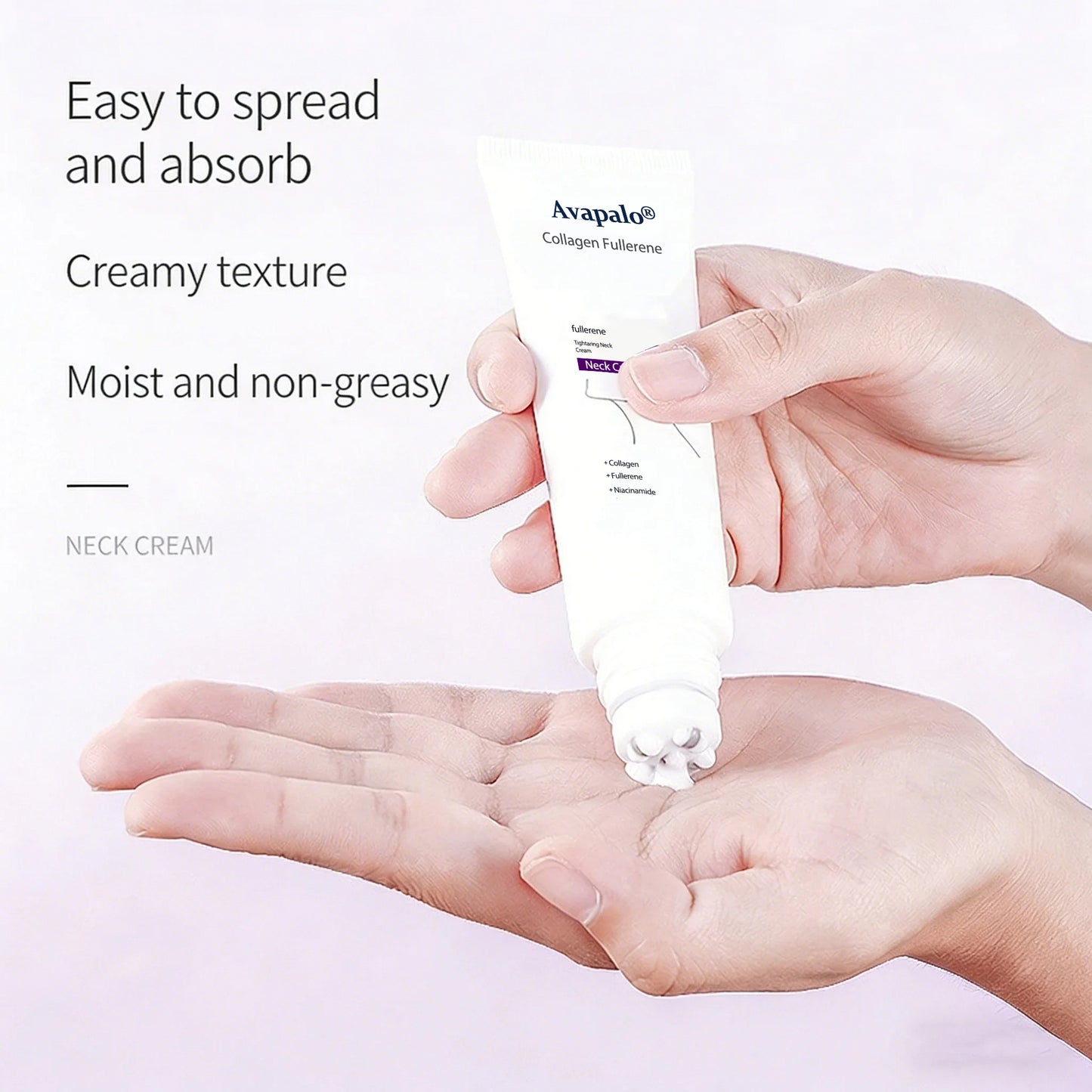 Avapalo® Roller Massage Neck Cream 🧴 Collagen & Hyaluronic Acid | Firms Neck, Reduces Wrinkles & Double Chin