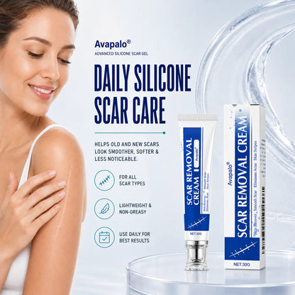 🌸Avapalo® Advanced Silicone Scar Gel – Professional Scar Repair Gel for Surgical Scars, Keloids, Stretch Marks, C-Section & Old or New Scars Treatment