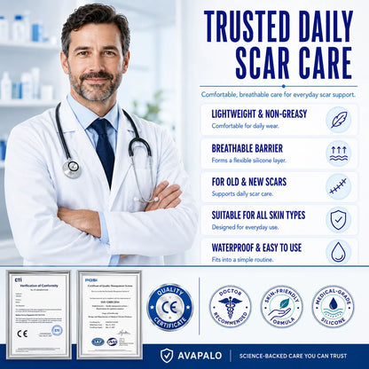 🌸Avapalo® Advanced Silicone Scar Gel – Professional Scar Removal Cream for Surgical Scars, Keloids, Stretch Marks, C-Section & Old or New Scars Repair Treatment (Copy)