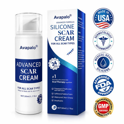 🌸Avapalo® Advanced Silicone Scar Gel – Professional Scar Removal Cream for Surgical Scars, Keloids, Stretch Marks, C-Section & Old or New Scars Repair Treatment (Copy)