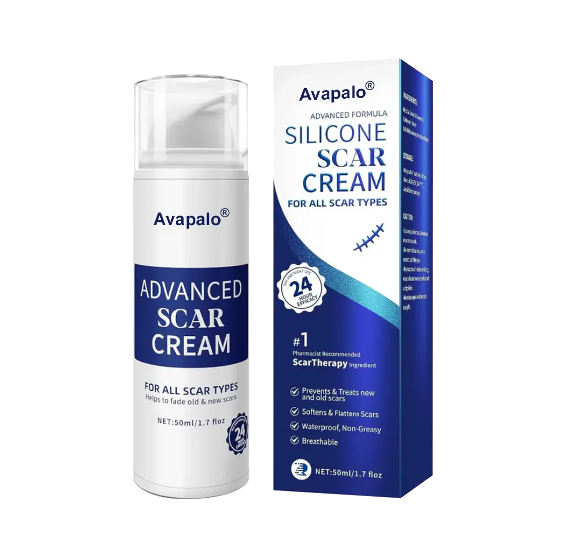 🌸Avapalo® Advanced Silicone Scar Gel – Professional Scar Removal Cream for Surgical Scars, Keloids, Stretch Marks, C-Section & Old or New Scars Repair Treatment (Copy)