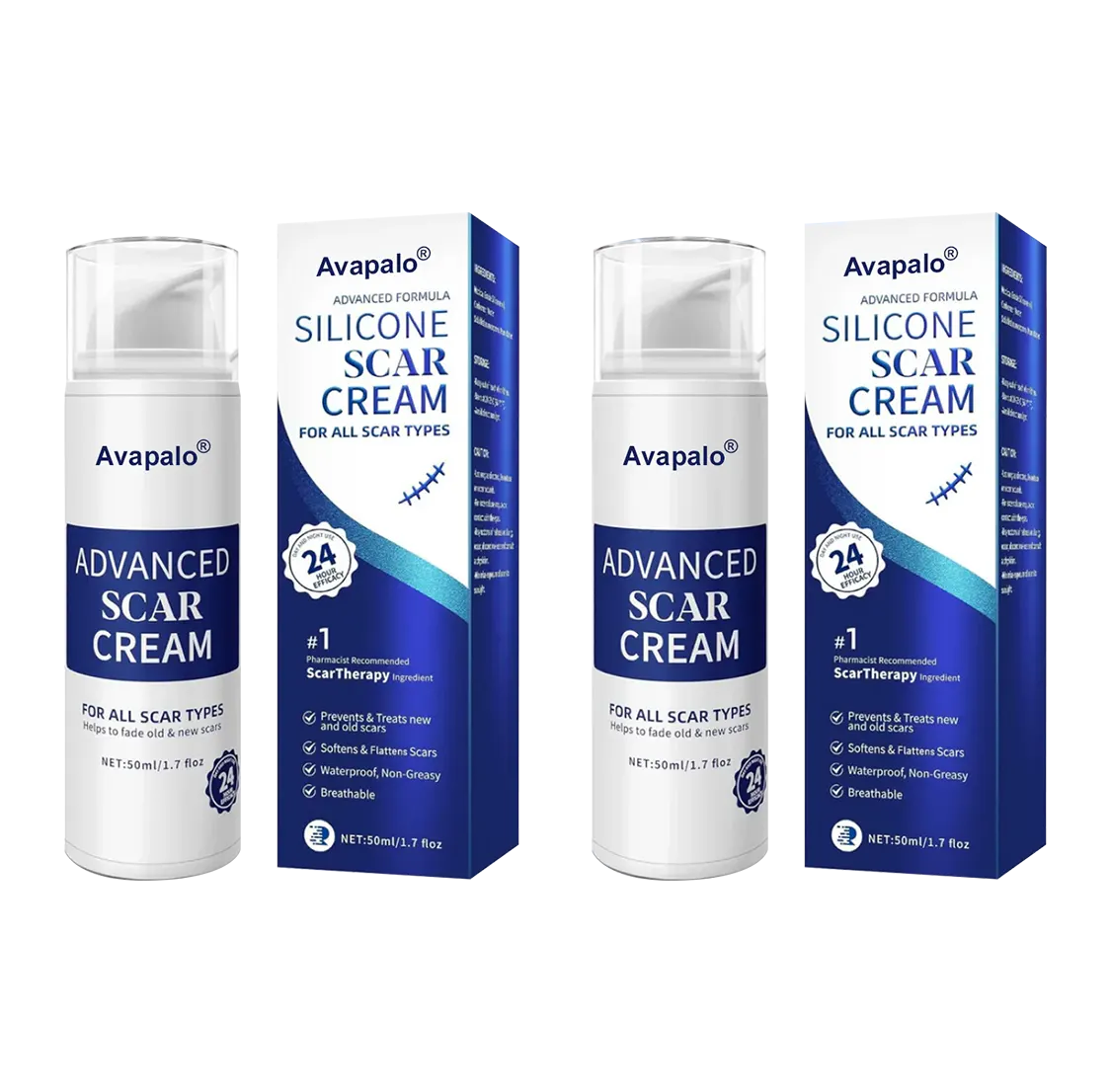 🌸Avapalo® Advanced Silicone Scar Gel – Professional Scar Removal Cream for Surgical Scars, Keloids, Stretch Marks, C-Section & Old or New Scars Repair Treatment (Copy)