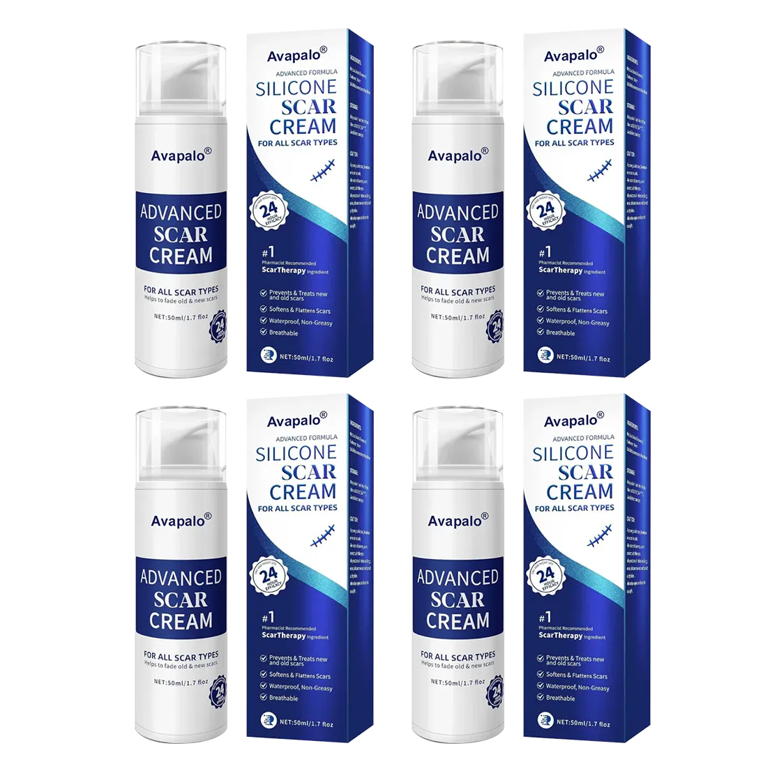 🌸Avapalo® Advanced Silicone Scar Gel – Professional Scar Removal Cream for Surgical Scars, Keloids, Stretch Marks, C-Section & Old or New Scars Repair Treatment (Copy)