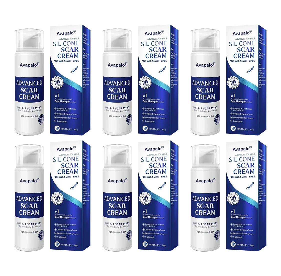 🌸Avapalo® Advanced Silicone Scar Gel – Professional Scar Removal Cream for Surgical Scars, Keloids, Stretch Marks, C-Section & Old or New Scars Repair Treatment (Copy)