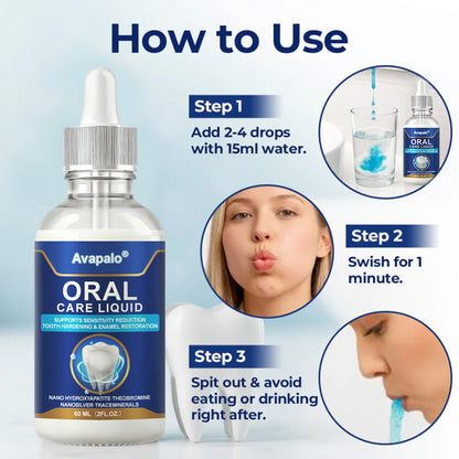 Avapalo® Oral Care Liquid– Effectively treats enamel damage, gum inflammation, toothaches, sensitive teeth, gum bleeding, periodontitis, cavities, mouth ulcers, and bad breath.