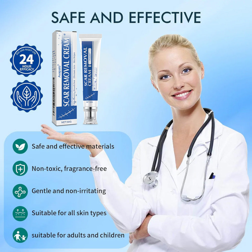 Avapalo® Advanced Silicone Scar Gel – Professional Scar Repair Gel for Surgical Scars, Keloids, Stretch Marks, C-Section & Old or New Scars Treatment
