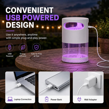 🦟 50% OFF! UV Mosquito Killer Lamp – quiet, USB, chemical🔇🌙