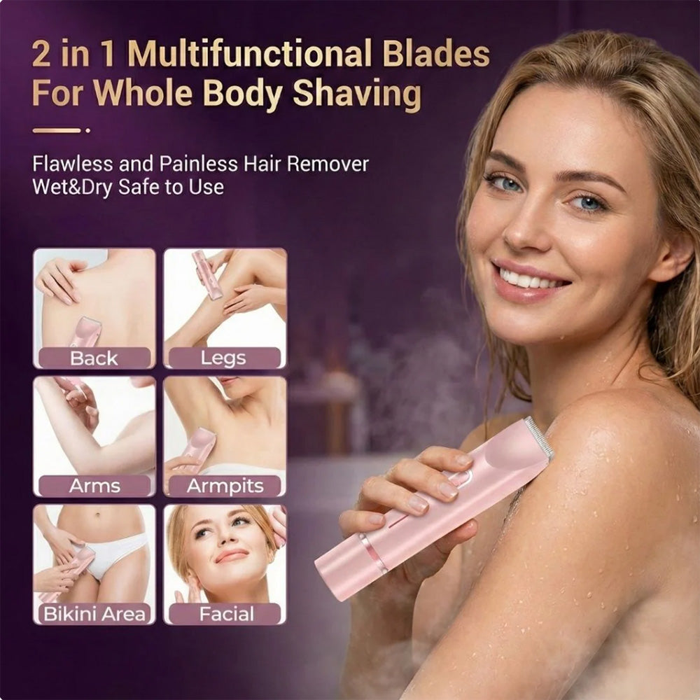 Avapalo® ✨2-in-1 Painless Bikini Hair Trimmer for Face & Body