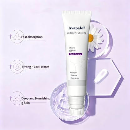 Avapalo® Roller Massage Neck Cream 🧴 Collagen & Hyaluronic Acid | Firms Neck, Reduces Wrinkles & Double Chin