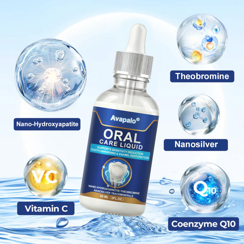 Avapalo® Oral Care Liquid– Effectively treats enamel damage, gum inflammation, toothaches, sensitive teeth, gum bleeding, periodontitis, cavities, mouth ulcers, and bad breath.